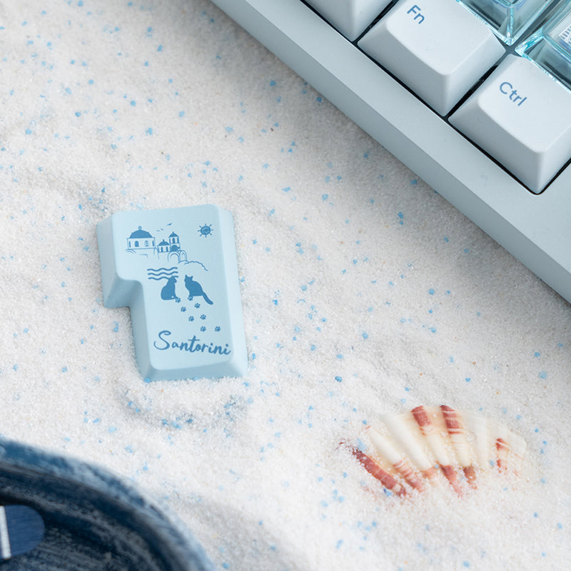 LOERENT Santorini's Cat Keycap Set Cherry Profile 145+26 Keys