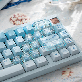 LOERENT Santorini's Cat Keycap Set Cherry Profile 145+26 Keys