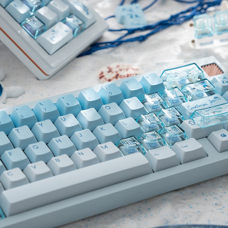LOERENT Santorini's Cat Keycap Set Cherry Profile 145+26 Keys