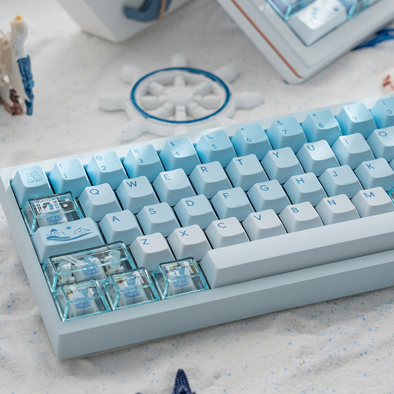 LOERENT Santorini's Cat Keycap Set Cherry Profile 145+26 Keys