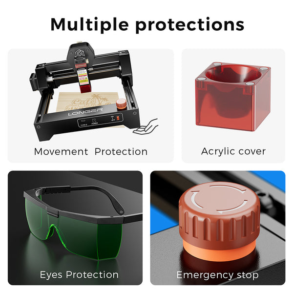 LONGER RAY5 Mini Laser Engraver 2.5W 3.5W Lightweight High-Speed