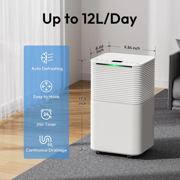 LUKO D031A 2-in-1 Dehumidifier & Air Purifier 12L/20L Daily Moisture Removal