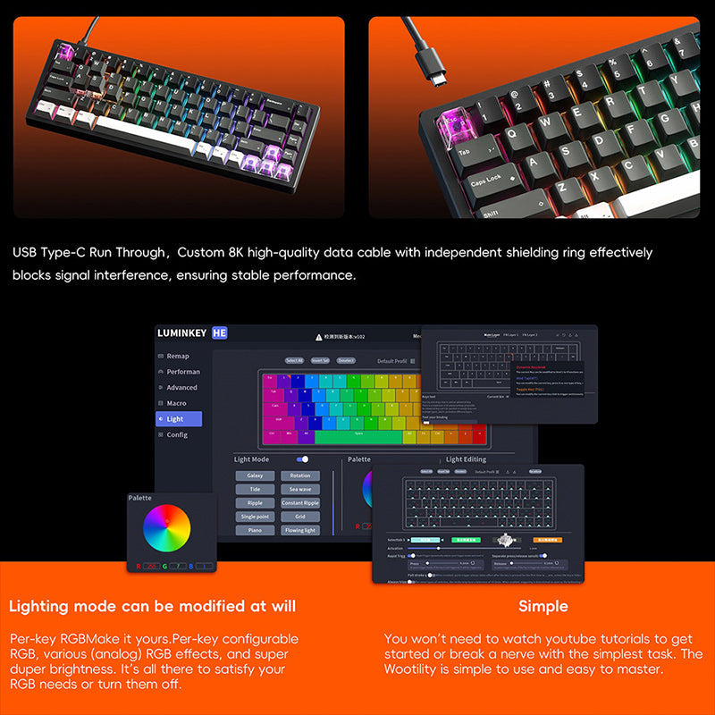 Black Myth Wukong Gaming Keyboard | LUMINKEY Magger 68 HE Aluminum Gaming Keyboard