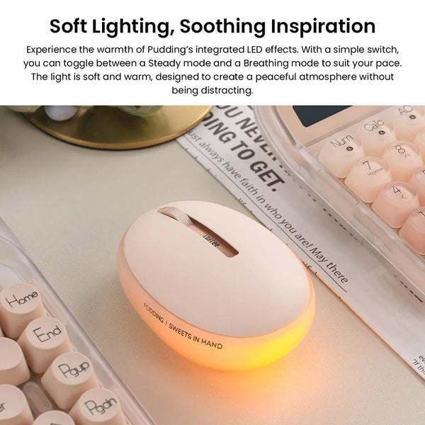 Lofree Pudding Foundation Wireless Mouse LED Lighting Translucent Design