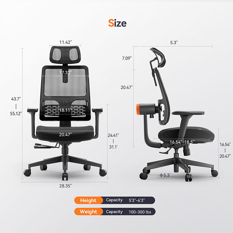 NEWTRAL MAGICH002 Ergonomic Office Chair with Adaptive Lower Back Support