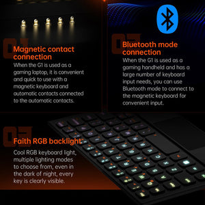 One Netbook OneXPlayer G1 Handheld Gaming PC AMD Ryzen AI 9 HX 370 with Detachable Magnetic Keyboard