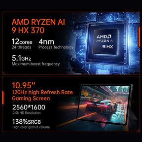 One Netbook OneXPlayer X1 Pro Handheld Gaming PC AMD Ryzen AI 9 HX 370 Upgrade