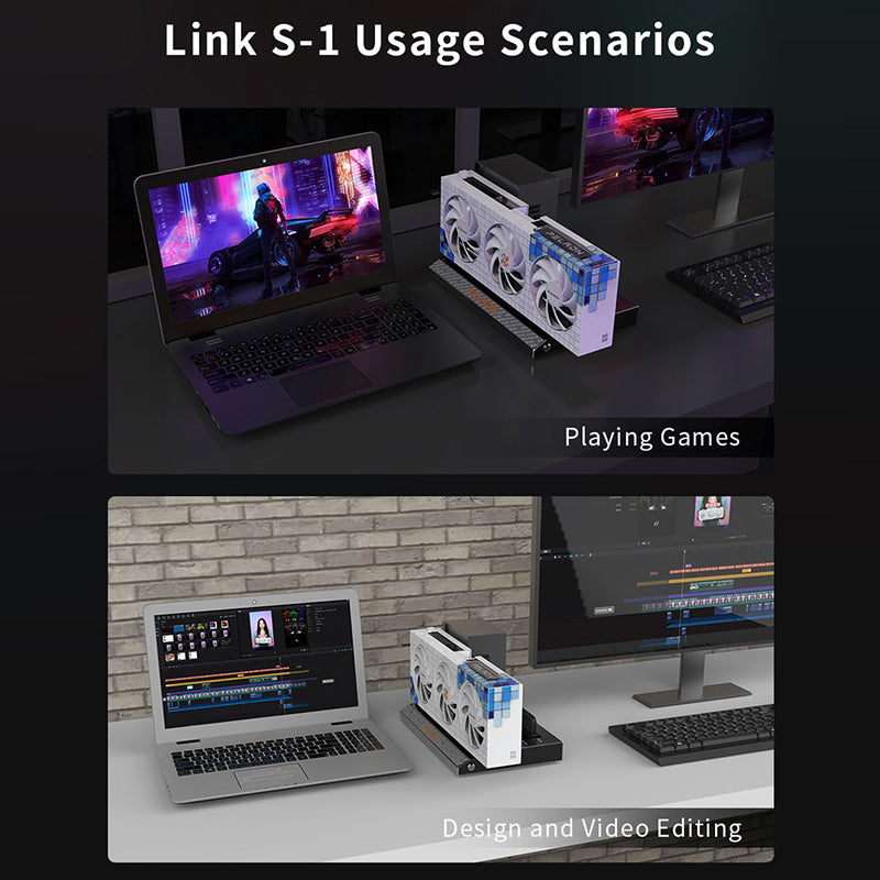 PELADN Link S-1/ Link S-2 eGPU Dock with Open Cooling Design