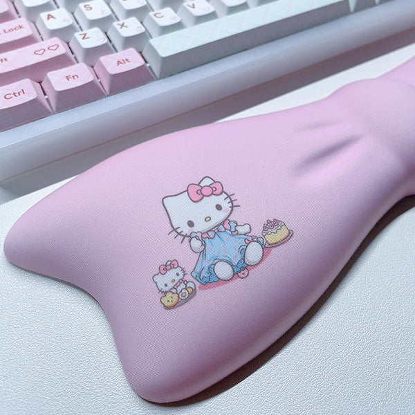 PIWIJOY Bow Encounter Keyboard Wrist Rest Kitty Pink