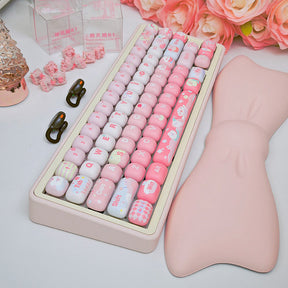 PIWIJOY Bow Encounter Keyboard Wrist Rest Pink