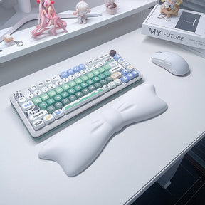 PIWIJOY Bow Encounter Keyboard Wrist Rest White