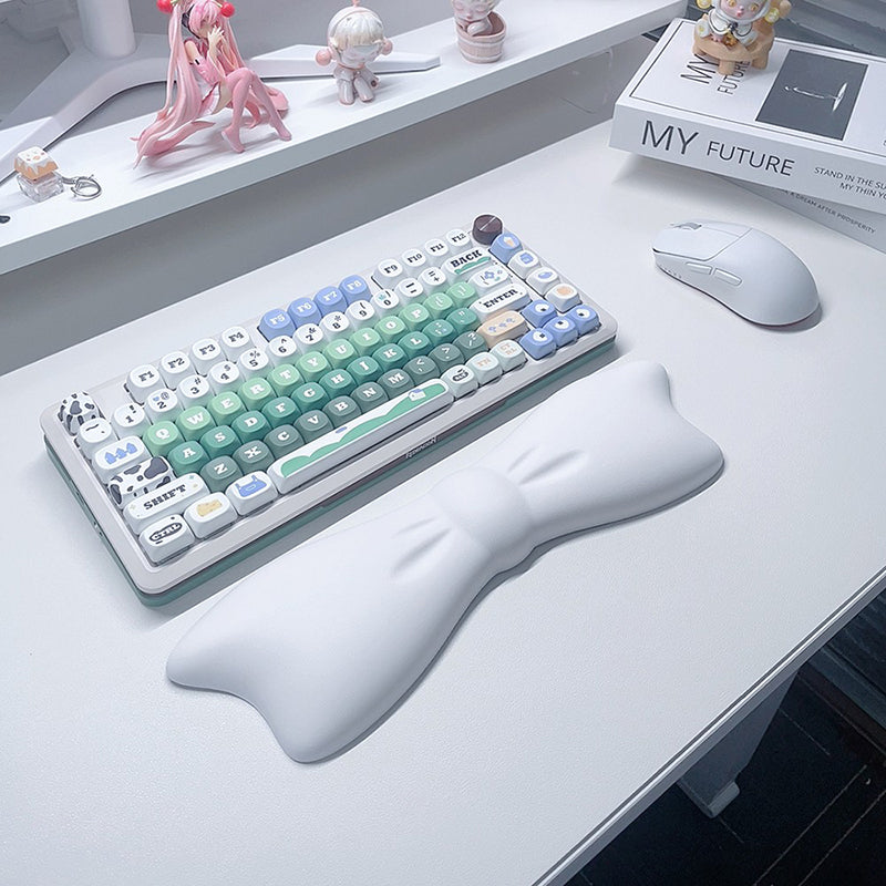 PIWIJOY Bow Encounter Keyboard Wrist Rest White