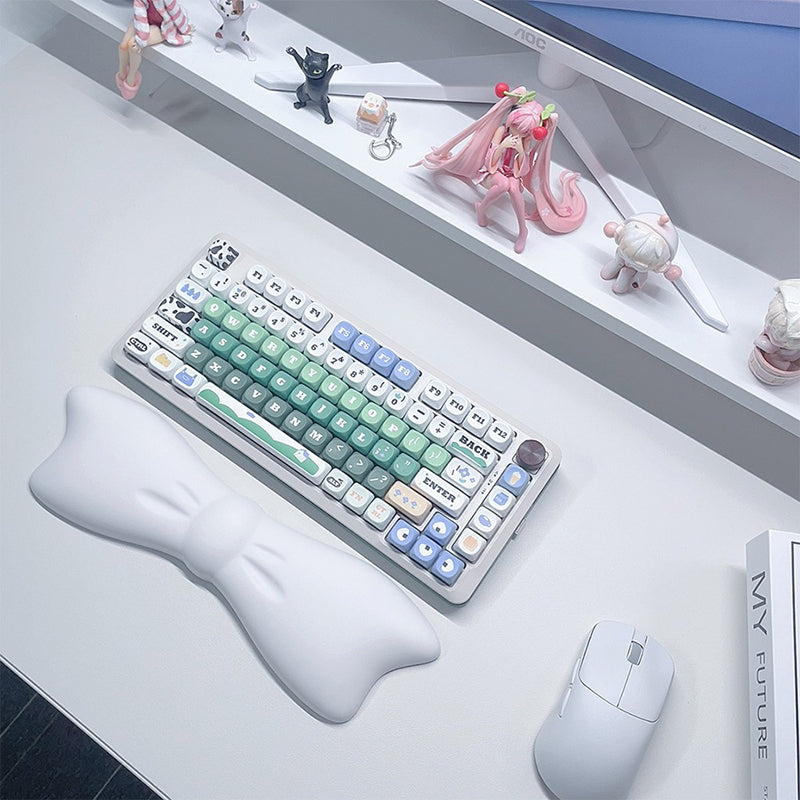 PIWIJOY Bow Encounter Keyboard Wrist Rest White