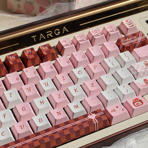 PIWIJOY Chocolate Cake Keycap Set Cherry Profile 146 Keys