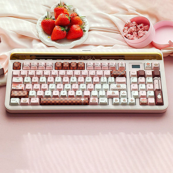 PIWIJOY Chocolate Cake Keycap Set Cherry Profile 146 Keys