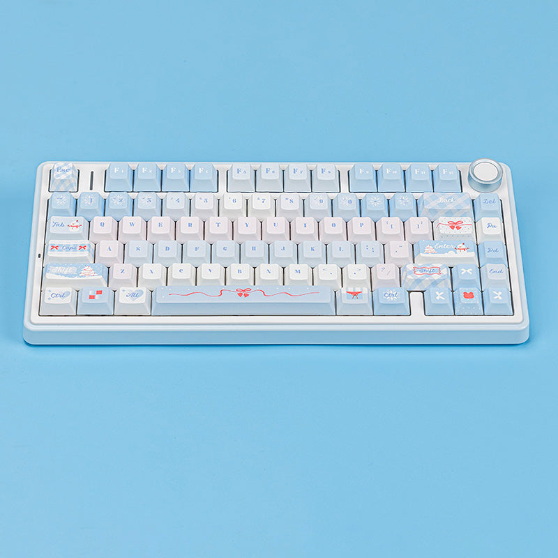 PIWIJOY In Winter Cherry Proflie Keycap Set 146 Keys Support Alice ISO