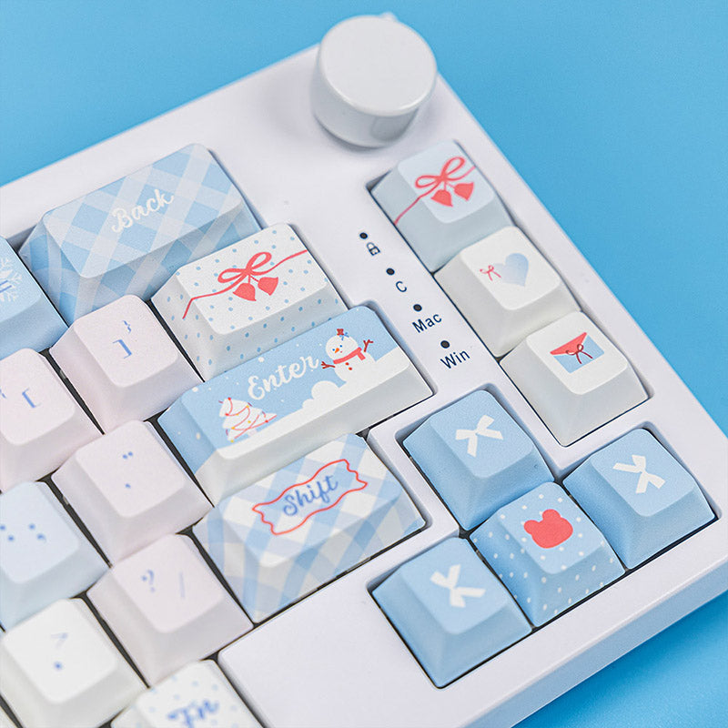 PIWIJOY In Winter Cherry Proflie Keycap Set 146 Keys Support Alice ISO