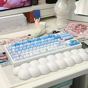 PIWIJOY Puff White PU Leather Wrist Rest