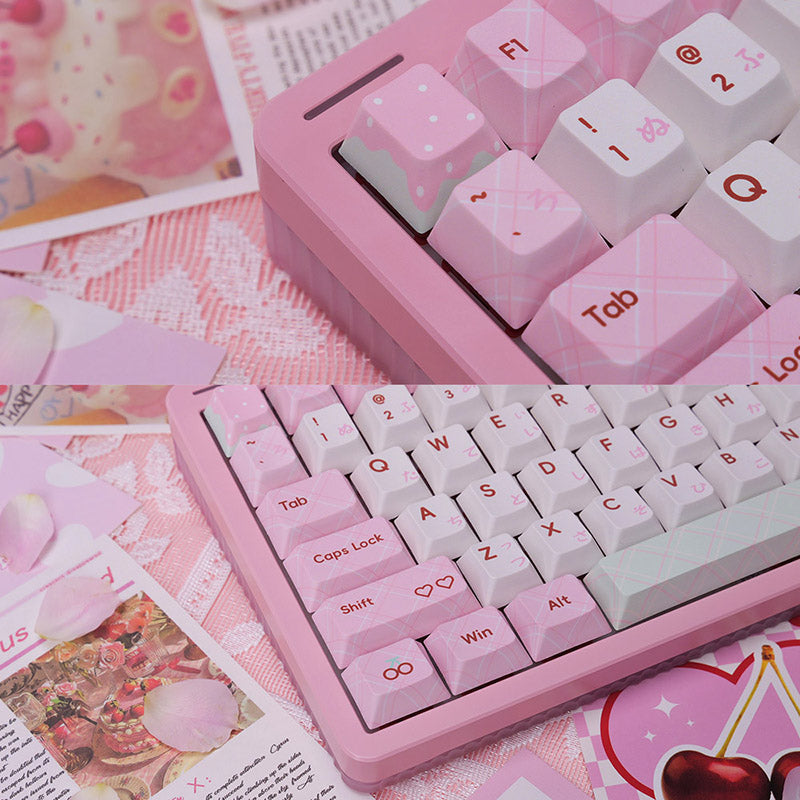 PIWIJOY Summer Dessert Cherry Proflie Keycap Set 146 Keys