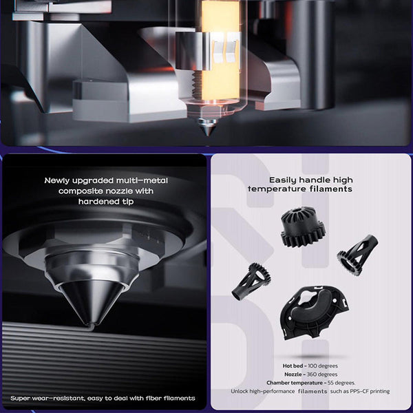 QIDI TECH PLUS4 3D Printer 600mm/S 370℃ High-temp
