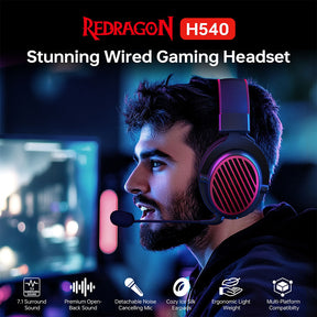 Redragon H540 7.1 Surround Sound Open-Back Wired Gaming Headset