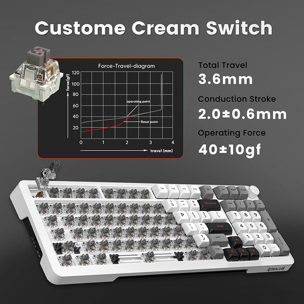 Redragon K688 Mechanical Creamy Keyboard with Konb