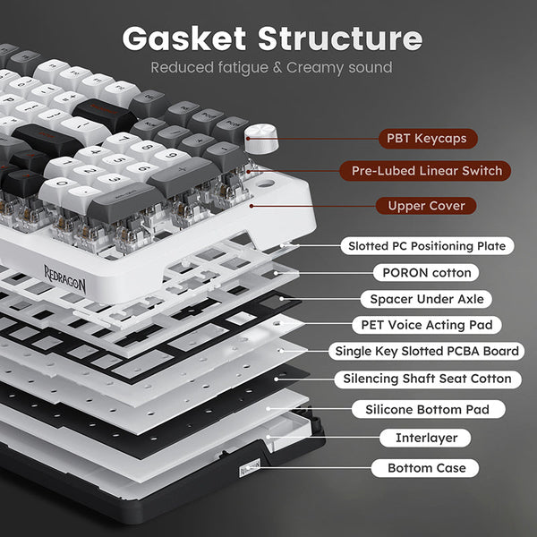 Redragon K688 Mechanical Creamy Keyboard with Konb