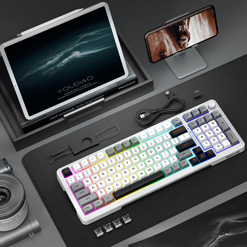 Redragon K688 Mechanical Creamy Keyboard with Konb