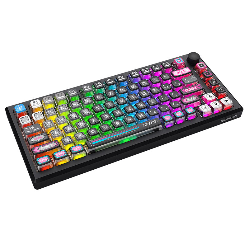 Redragon K732 Series Tri-Mode Aluminum Mechanical Keyboard with Knob