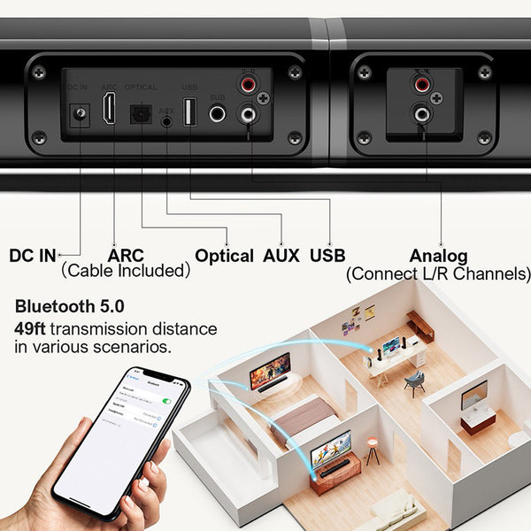 Ultimea Apollo S40 2.2CH Soundbar for TV Devices Detachable Design