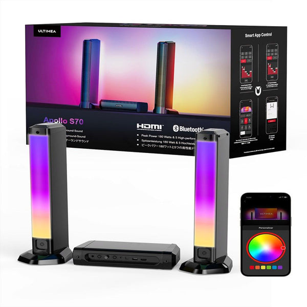 Ultimea Apollo S70 RGB Lighting Soundbar 5.0 Channel with BassMX