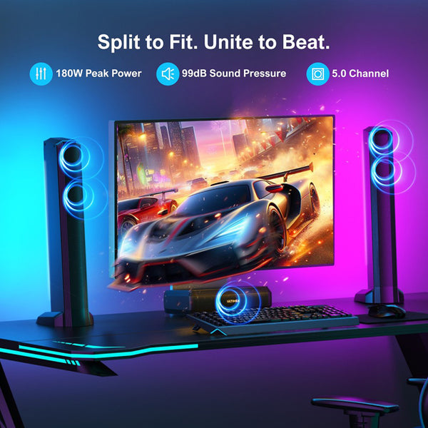 Ultimea Apollo S70 RGB Lighting Soundbar 5.0 Channel with BassMX