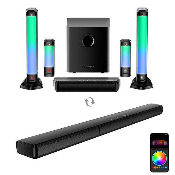 Ultimea Apollo S70 Ultra 7.1 Ch RGB Detachable Soundbar Subwoofer Speaker