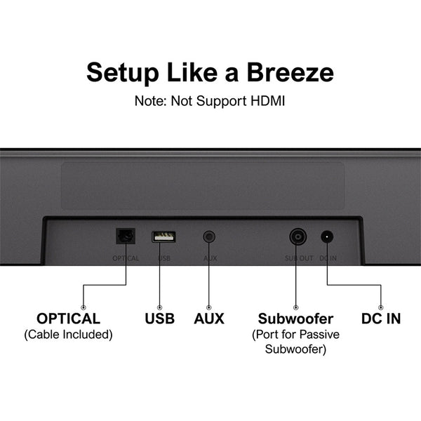 Ultimea Aura A30 5.1 Ch Soundbar with Virtual Surround & BassMX Subwoofer
