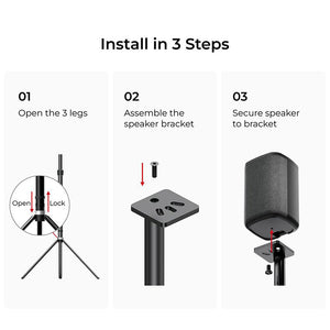 Ultimea Steady 310 Speaker Stands Compatible with Poseidon and Aura Series