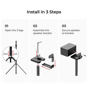 Ultimea Steady 310 Speaker Stands Compatible with Poseidon and Aura Series