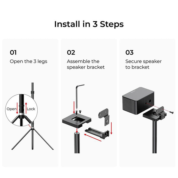 Ultimea Steady 310 Speaker Stands Compatible with Poseidon and Aura Series