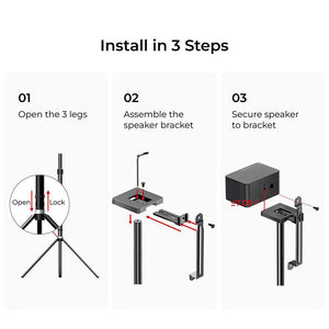 Ultimea Steady 310 Speaker Stands Compatible with Poseidon and Aura Series