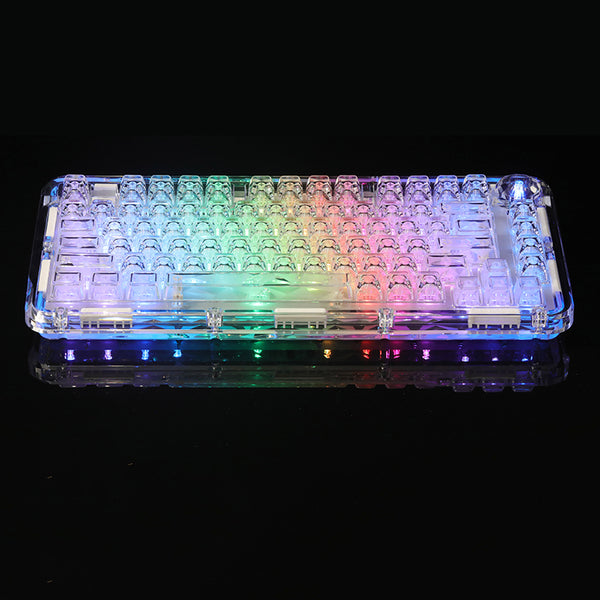 WhatGeek x FirstBlood B81 Crystal Transparent Wirelss Mechanical Keyboard