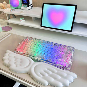 WhatGeek x FirstBlood B81 Crystal Transparent Wirelss Mechanical Keyboard