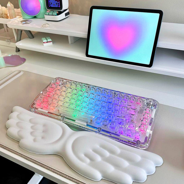 WhatGeek x FirstBlood B81 Crystal Transparent Wirelss Mechanical Keyboard
