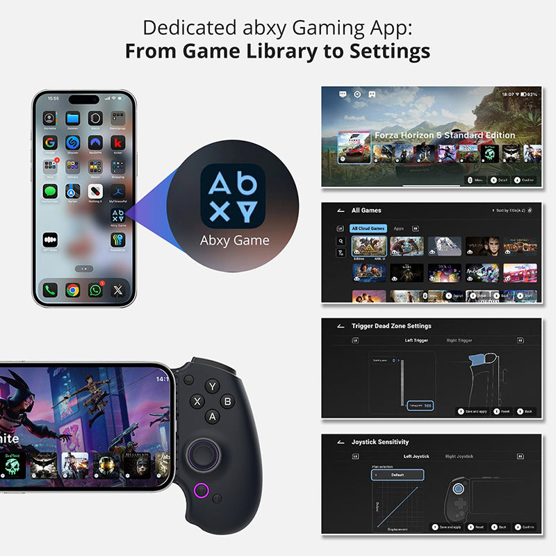 abxylute S9 Type-C Gaming Controller, Compatible with Android, iPhone 15/16 Series&Tablet