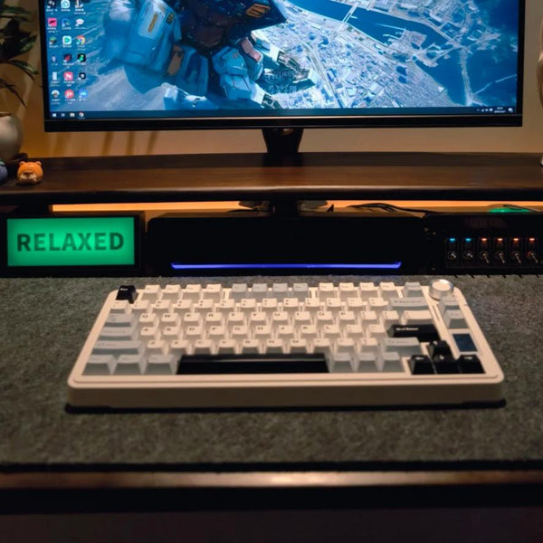 AULA S75 PRO Tri-mode Wireless Mechanical Keyboard with LCD Screen Creamy