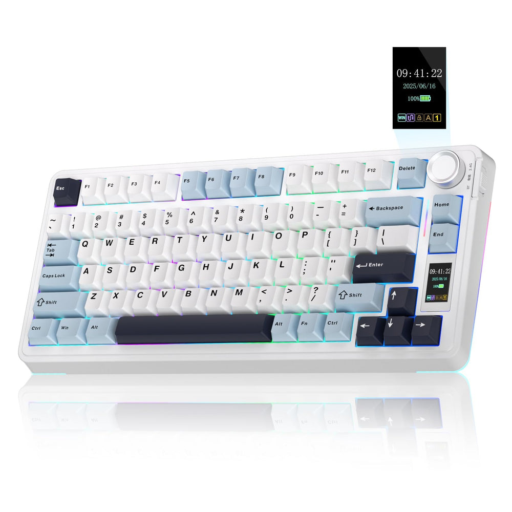Aula S75 Pro Keyboard with display blue 75% layout best price at whatgeek