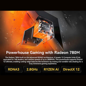 GEEKOM A8 Gaming Mini PC AMD Ryzen 7