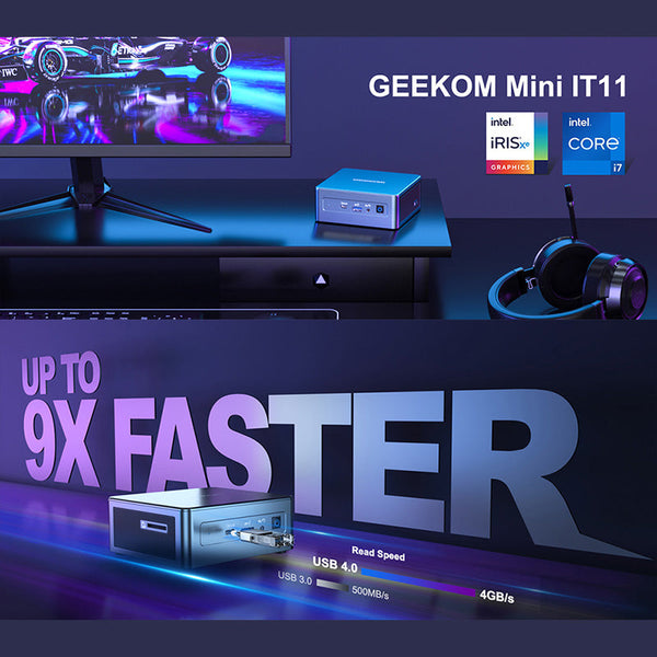 GEEKOM IT11 Mini PC 11th Gen Intel Core i7