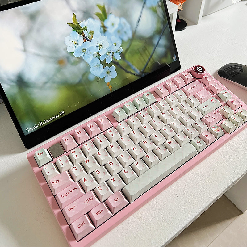 PIWIJOY Summer Dessert Cherry Proflie Keycap Set 146 Keys