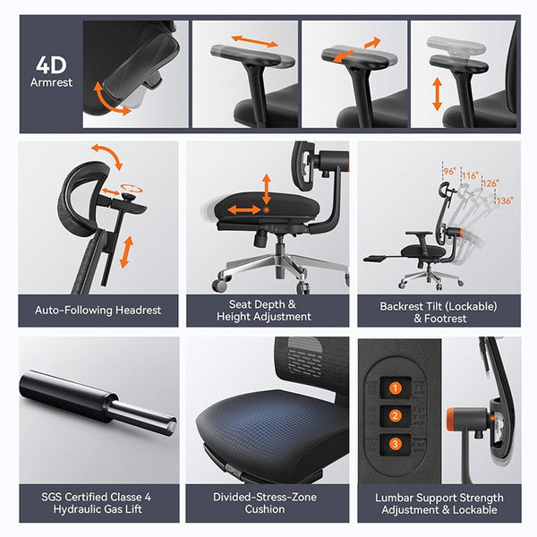 NEWTRAL Magic H-BPro Ergonomic Chair with Auto-Following Backrest