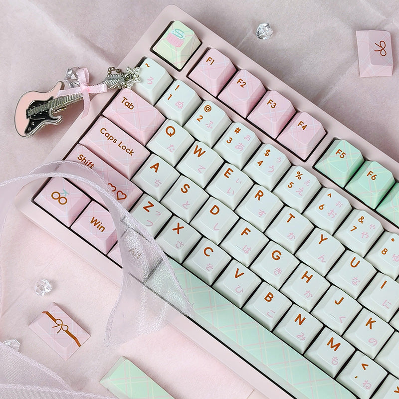 PIWIJOY Bow Encounter Keyboard Wrist Rest White Pink