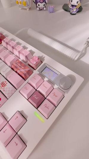 PIWIJOY Chocolate Cake Keycap Set Cherry Profile 146 Keys